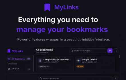 MyLinks Dashboard preview